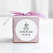 Personalised wedding kissing couple stickers || Stickers only