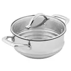 Scanpan 16/18/20cm Stainless Steel Multi Steamer w/ Glass Lid Round Pot Sliver