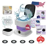 Compact 15L Mini Washer & Dryer - Lightweight, Energy Efficient, Purple