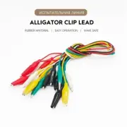 10Pcs Alligator Roach Clip Jumper Wire Set Double-ended Leads Circuit Tester Kit