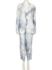 Blue Tie Dye Shirt & Trouser Set