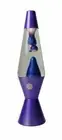 Lave Lamp Purple Metal Base 37cm Clear Liquid/Purple Metal Lava Table Lamp