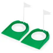2 Pack Golf Putting Cup with Flag Indoor Practice Training Aids Plastic Golf