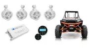 Rockville Bluetooth Receiver+(4) 6.5" Tower Speakers+4-Channel Amp RZR/ATV/UTV
