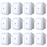 12 Pack LED Night Lights Plug Into Wall with Smart Sensor Nightlights with Li...