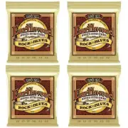 Ernie Ball Acoustic Guitar Strings Rock & Blues 2008 80/20 Bronze 10-52 4-Pack