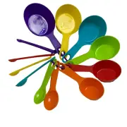 12 Pieces Multi Colours Measuring Cups and Spoons Set for Baking and Cooking
