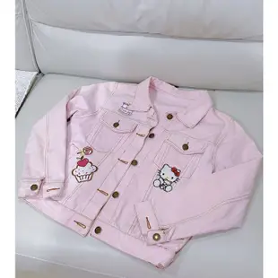 hello kitty 牛仔外套 粉紅 凱蒂貓