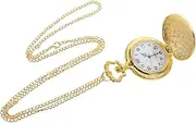 [FRCOLOR] Unisex Vintage Pocket Watch with Chain Zodiac Sign Design Oversized Dial for Easy Readability Unique present for Year for Men Women Students Elderly