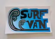 SURF VAN Sticker / Decal SURFBOARD SURFING SURF SKATE Car