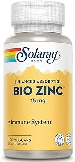 Solaray Bio Zinc Supplement, 15mg, 100 Count