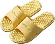 [TOMYEUS] Shark Slippers Shower Slippers EVA Soft Sole Women Summer Beach Sandals Couples Casual Flip Flop Shoes Bathroom Slides Shoes Summer Sandals (Color : Yellow, Shoe Size : 38-39)