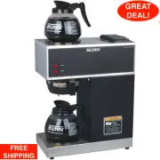 Coffee Maker 12 Cup BUNN Pourover Brewer Machine 2 Warmer Commerical 2 Decanters