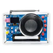 -077 FM Radio DIY Kit OLED Display Battery Rechargeable Welding Practice7213