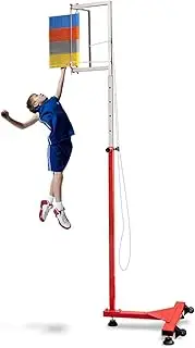 3.9-11.5 ft Jump Measurement Tester, Vertical Jump Tester Basketball Vertical Stick Pole Tool Floor-Standing Jump Measurement Tool with Colorful Vane for Indoor Outdoor