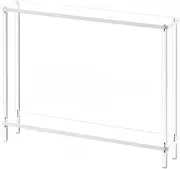 Long Acrylic Console Table, Entryway Table with Storage Shelf, Transparent Display Table Behind The Couch, Narrow Side Table for Hallway, Bedroom, Living Room, Foyer
