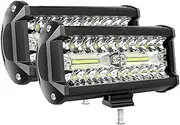 BYBDQKTVEH 2X 7Inch 800W LED Work Light Bar Flood Spot Combo Offroad SUV Fog Lamp Driving Truck Outdoors Work Light