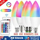 Smart LED Light Bulb E14 E27 B22 Candle RGB Dimmable With Remote Control