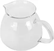 MOLUCKFU Glass Server Tea Pitcher Coffee Wire Spout Pot Server Modern Aesthetics for Cold Brew