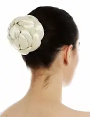 Hair Piece Bun Hair Bun Chignon Ornate Braided Light Blonde Platinum