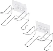 minkissy Dryer Holder Wall Mounted Stylish Hair Dryer Rack Space-saving Easy Install Silver