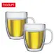【丹麥bodum】bistro 雙層玻璃馬克杯兩件組 450cc-2入｜咖啡杯 水杯 最高可耐176度C♥輕頑味