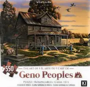 Geno Peoples Backbone Of America 550 Piece Jigsaw Puzzle Farm Dog Chicken 500