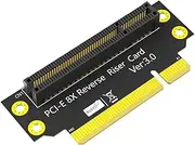 Lockmaner PCI-E 8X 3.0 90 Degree Reverse Male to Female Riser Card for 2U Server (Installation Direction Towards CPU)