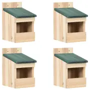 vidaXL Birdhouses 4 pcs. 12x16x20 cm fir wood Beige Gewicht: 2