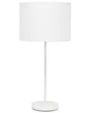Lalia Home White Stick Lamp With Fabric Shade