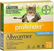 Profender Allwormer for Cat 2.5-5 kg, Blue (Pack of 2)