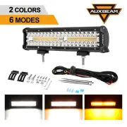 AUXBEAM 12" inch LED Work Light Bar White Amber Flash Strobe + for Can-am ATV 14