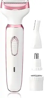 Electric Razors for Women - 4-in-1 Facial Hair Removal, Face Trimmer, Bikini Trimmer, Portable Ladies Shaver