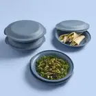 Set of 2 Tupperware Aloha Double Plates Mineral Blue