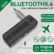 2-In-1 Wireless Audio Adapter Bluetooth 5.4 Receiver Transmitter 3.5mm AUX