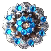 11HS 16 Hilason Western Berry Conchos Glass Rhinestones Bling 1.5" Cowgirl
