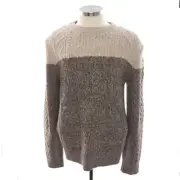 Buffalo David Bitton Wendel Jute Mix Brown Knit Crew Neck Pullover Sweater XL