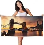 [pvinnk] I Love London Print Bath Towels Oversized Lightweight Quick Dry Towel for Adults Cute Skin Beach Towel
