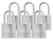 Abus 72/30 Ka X 6 Lockout Padlock,Ka,Silver,2-17/32"H,Pk6