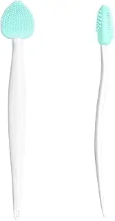 Nose Cleansing Fine Brush | Handheld Double-Sided Silicone Facial Cleansing Brush Face Wash Brush - Gentle Pore Cleansing Remover Tool Blackhead Brush for Travel
