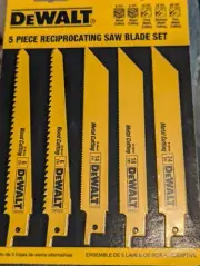 DEWALT 5 Piece, Bi-Metal Reciprocating Saw Blade Set DW4857