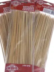 BBQ Tool 10" Natural Bamboo Skewers 100 pc Lot 24 Packs Party Fondue Kabob Grill
