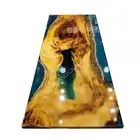Custom Order Glossy Epoxy Resin Walnut Table Top For Bar Counter Top