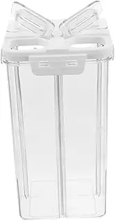 LeoLeoyy Storage Box Flour Container Square Container Jars Airtight Storage Container Cereal Container Canisters Organization and Storage Sealed Jar Transparent Plastic re-usable