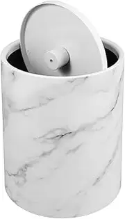 MAGICLULU Shake Lid Trash Can Kitchen Bin Modern Trash Can Bathroom Trash Can Trashcan Office Waste Basket Small Round Trash Can Convenient Trash Bucket Household Garbage Bucket Pp White