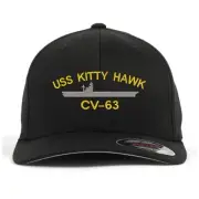 Uss CV-63 embroidered stretch flex fit baseball cap (size S/M, L/XL, XXL)