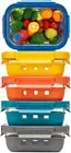 Glass Food Storage Containers with Glass Lids, Microwave Safe Glass Food Contain
