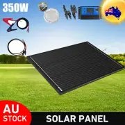 12V 350W Solar Panel Complete Kit Mono Fixed Boat Caravan Charging Power Source