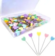 200pcs Sewing Pins Flat Head Straight Pins, Colored Pearl Head Stick Pin Long