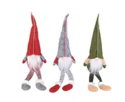 C297 3PCS Santa Claus Decoration Christmas Faceless Doll Figurine Forester Window Decoration Gift Desktop Decoration